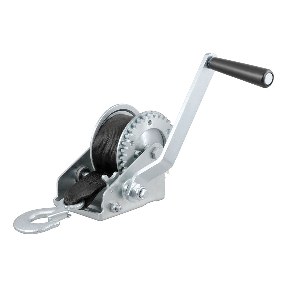 CURT Hand Crank 900 lb. Winch w/15 Strap 6-1/2