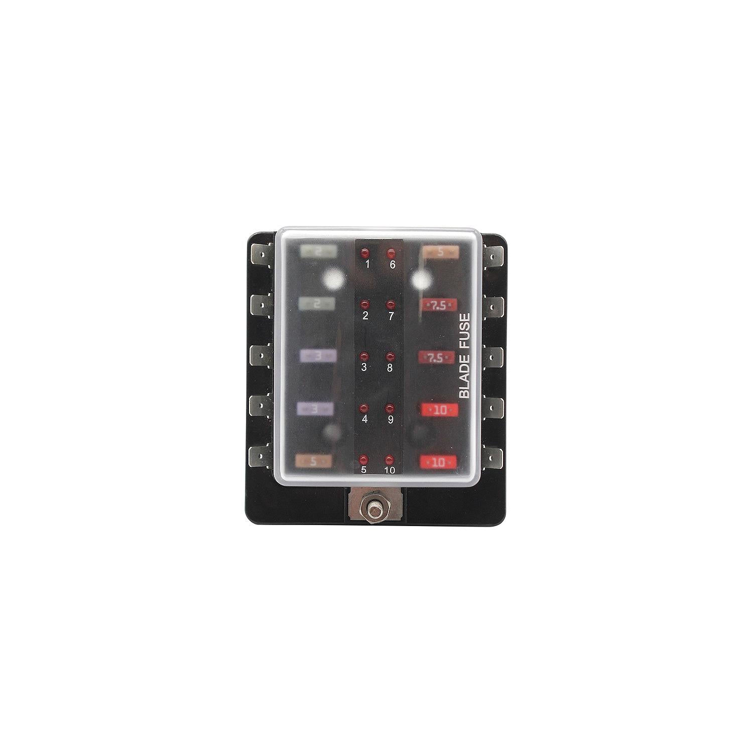 Cole Hersee 880026-BP 880026BP SD MINI Fuse Block, 10-Gang