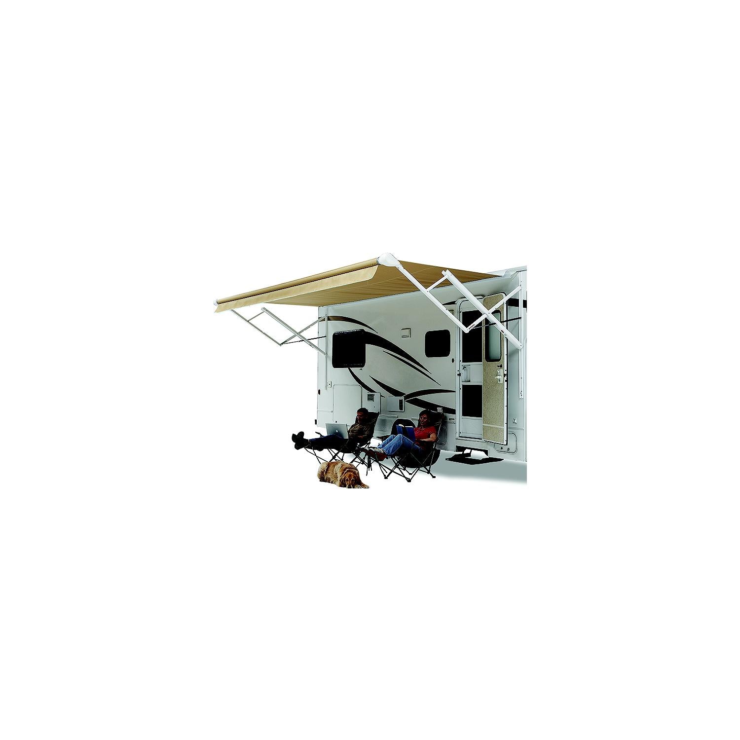 Carefree Adjustable Pitch Travel'r Arm Set, Polar White