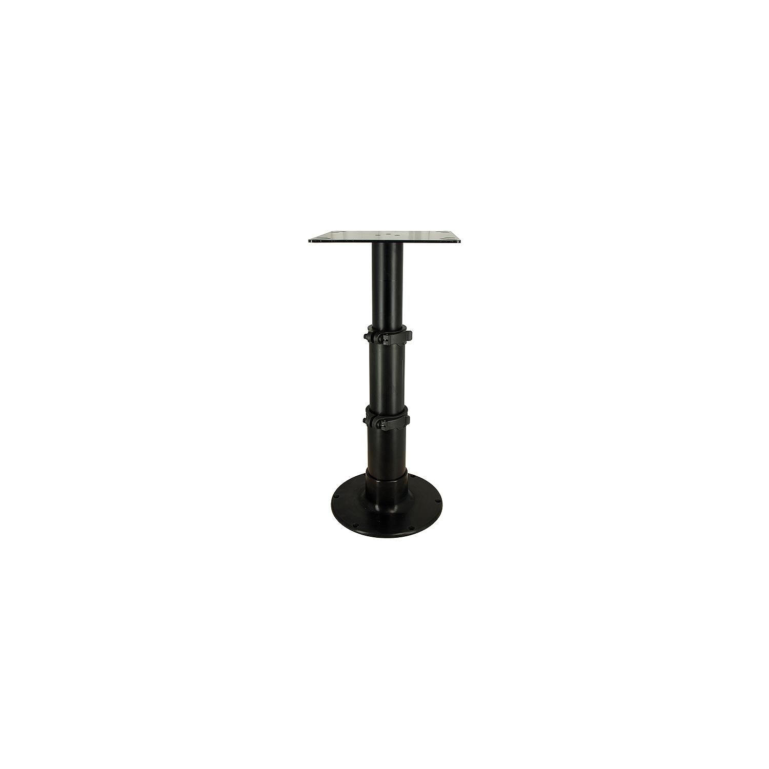 Springfield 1660230BLK 3-Stage Black Anodized Pedestal Set (Includes Square Table Mount and Base), 12-3/4