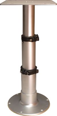 Springfield Marine 1660230 3-Stage Clear Anodized Pedestal Set (Includes Square Table Mount and Base), 12-3/4