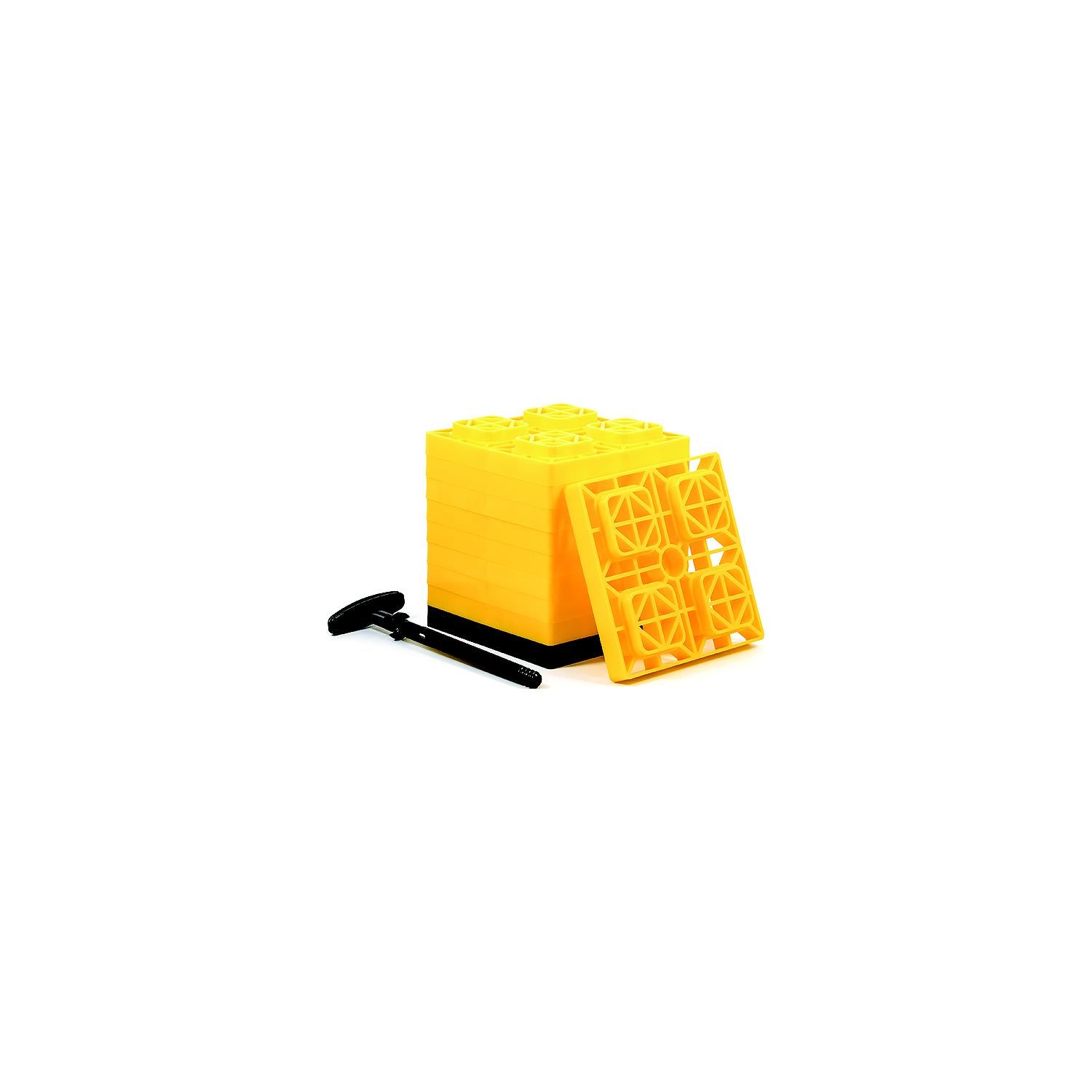 Camco 44512 FasTen 2 x Leveling Blocks, Yellow, 10/pk