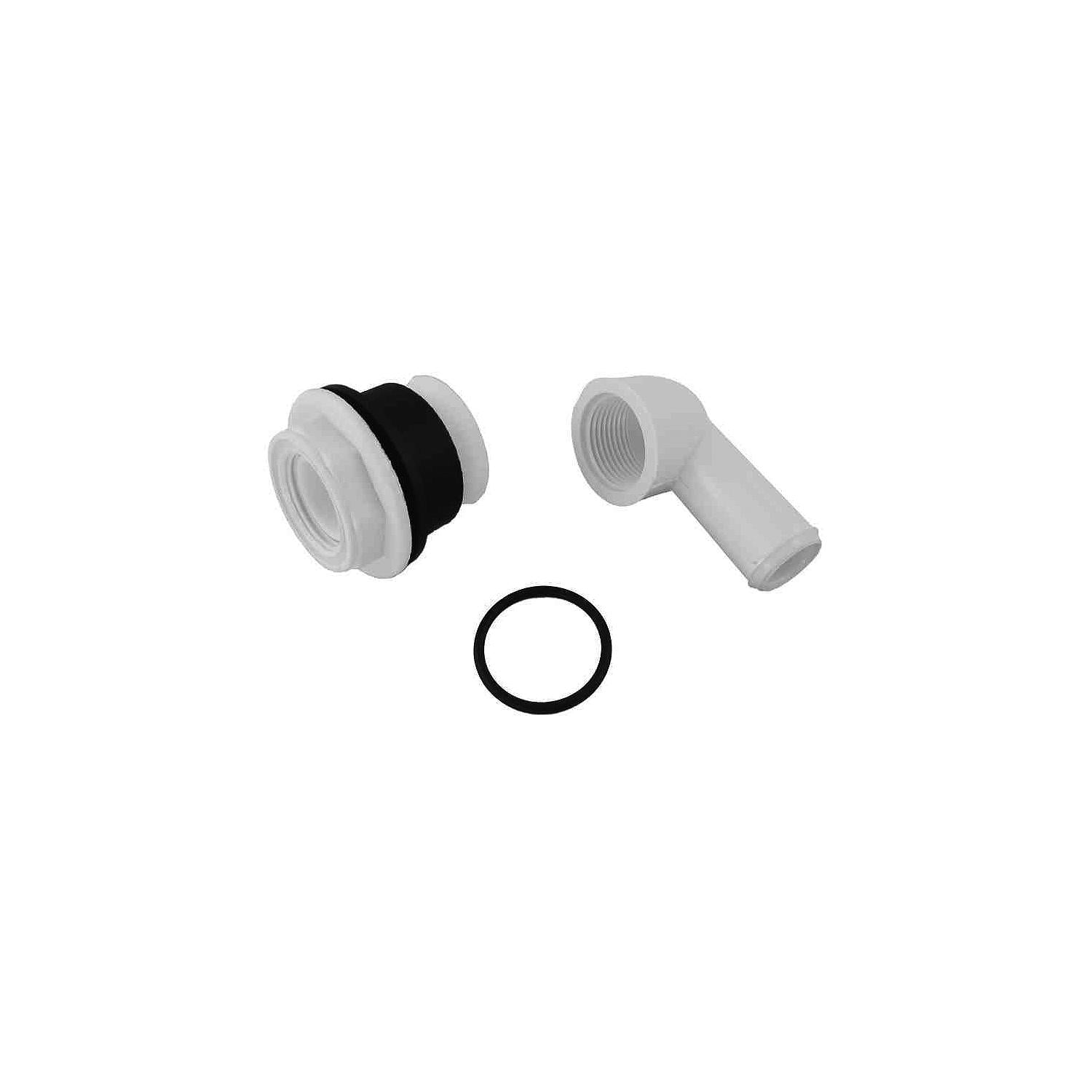 Johnson Pump 81-47246-01 Intake Elbow, Inlet Pipe Gasket and Nut For Manual and Silent Electric Version Toilets