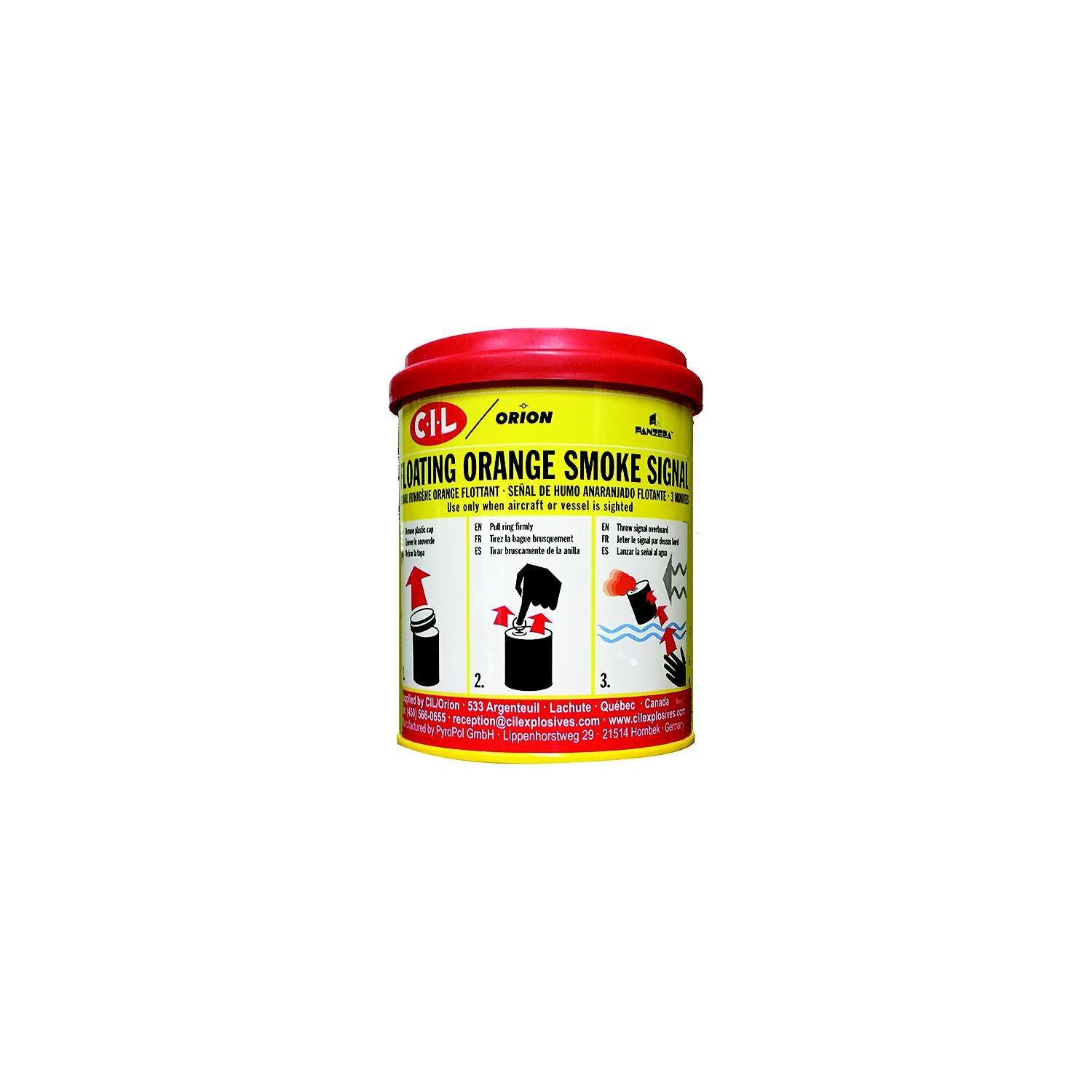Orion Safety Products 801 Orange Floating Smoke Signal