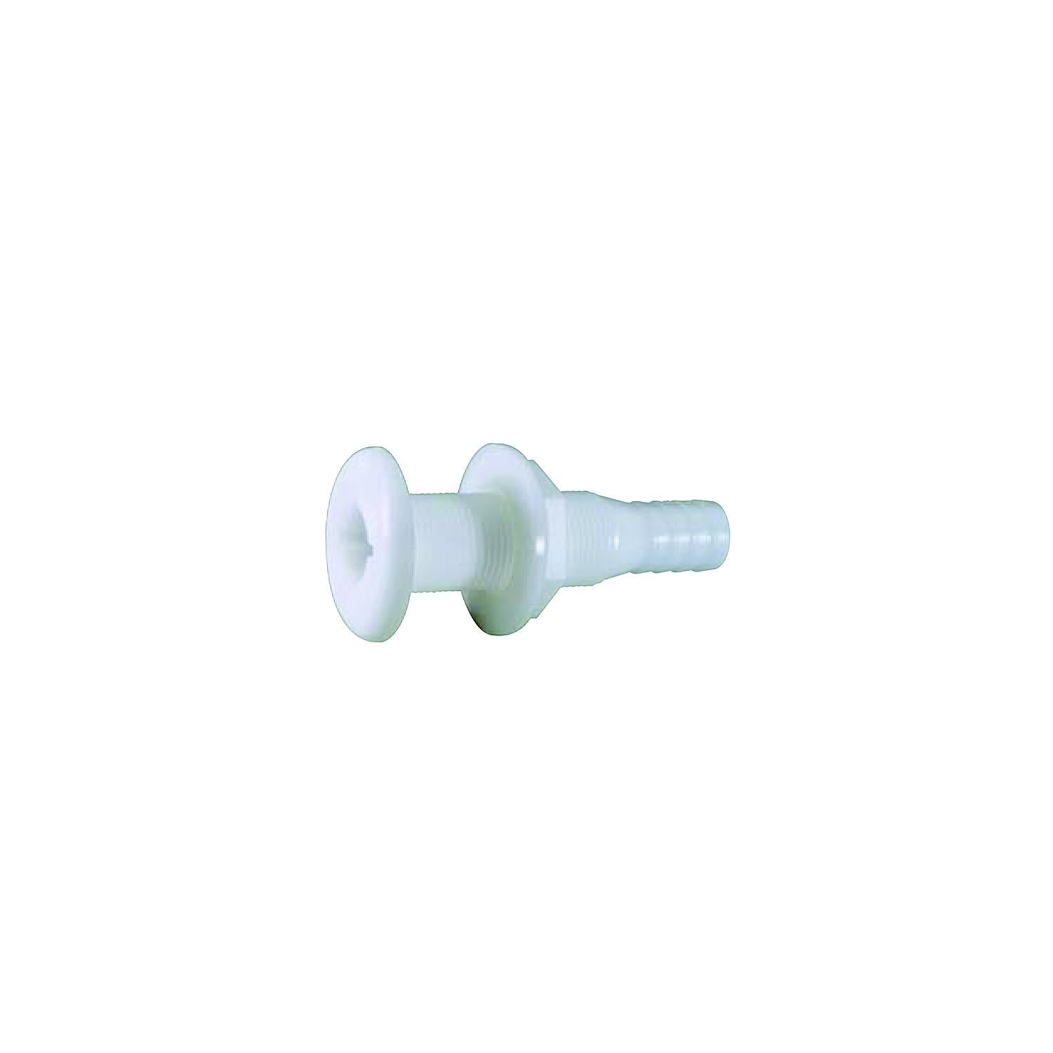 ATTWOOD 3875-3 Attwood Thru Hull Connector For Hose, White - 1-1/2