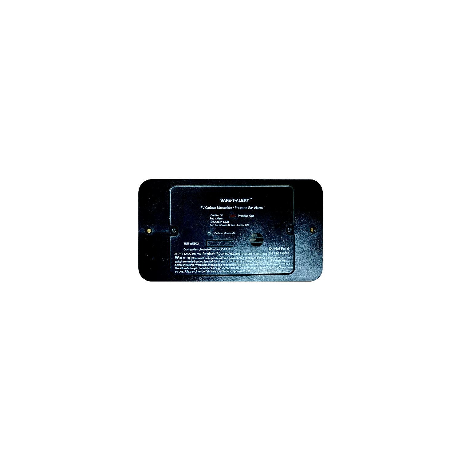 MTI Industries 25-742-BL-TR Safe-T-Alert 25742BLTR 25 Series - Dual Propane/LP And Carbon Monoxide Alarm w/Trim Ring, Black