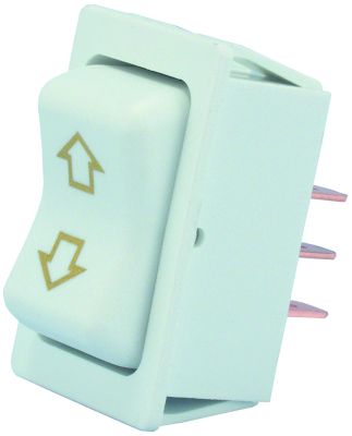 JR Products 12095 White High Current Single RV Slide Out Switch with Bezel