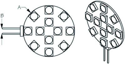 Sea-Dog Line 442942-1 Seadog 4429421 LED G4 Base Wafer Bulb, Horizontal Pins