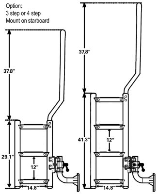 Quality Mark 28803 Bow Step, 4 Step Ladder