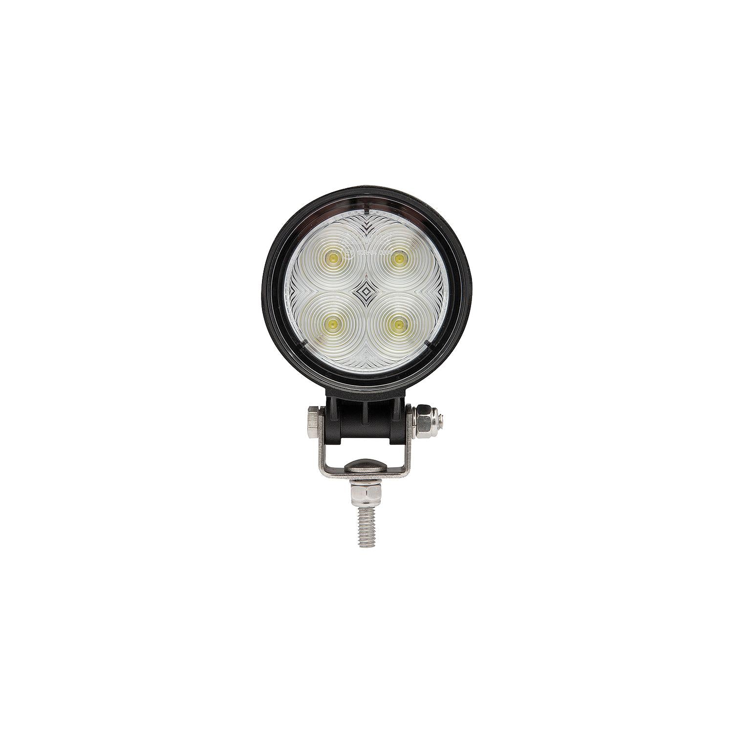 Seachoice TLL30FBSCH 51601 LED Flood Beam Round Work Light, 12/24V, Black Housing, 4 LEDs