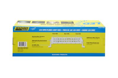 Seachoice UCL21CWSCH 51683 LED Spot/Flood Light Bar, White Housing 24 LEDs, 13.6