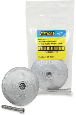 Seachoice 95606 Rudder & Trim Tab Anode w/Allen Screw, Magnesium, Model R2, Size 2-13/16