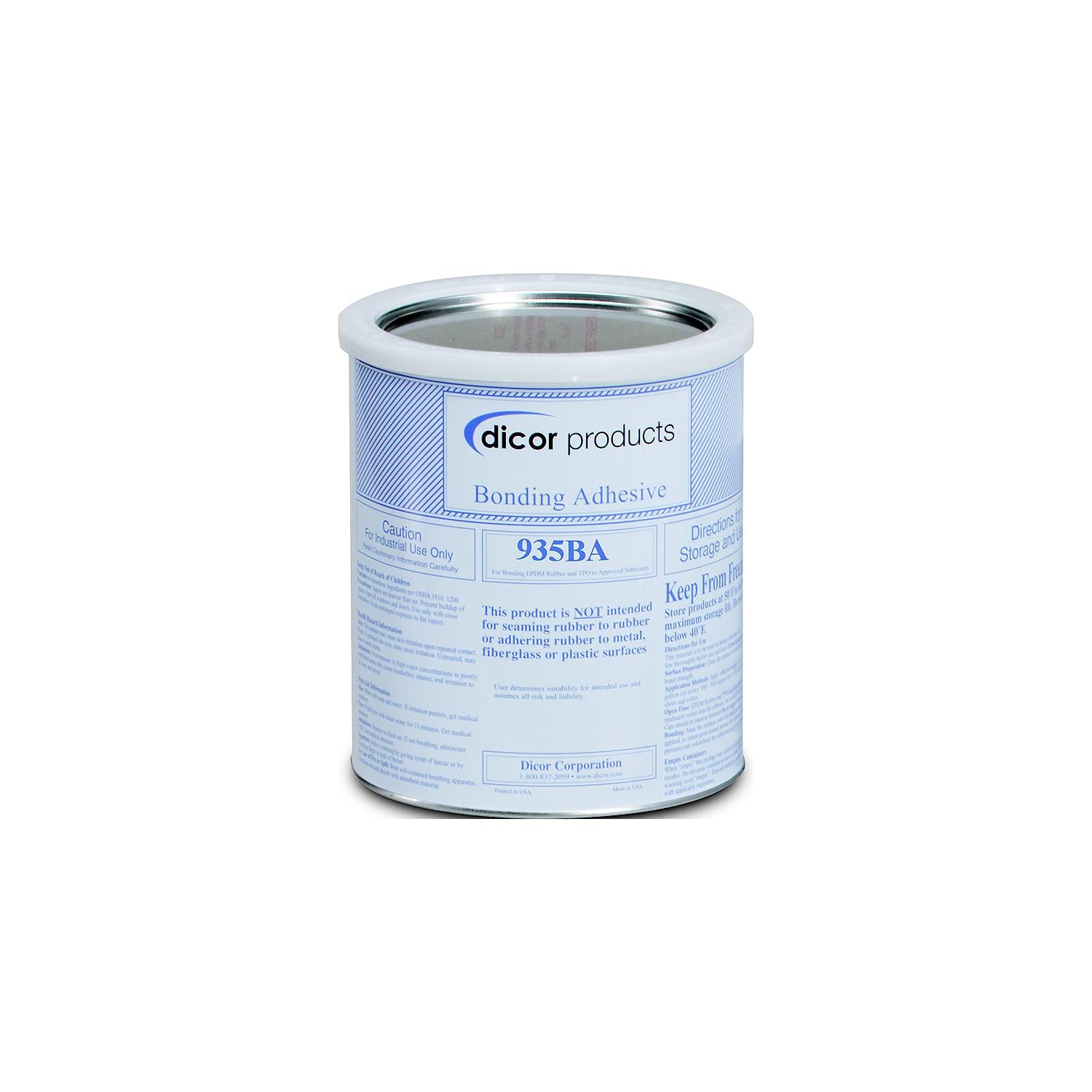 Dicor Corporation 935BA-1 935BA1 Tufflex Rubber Roof System Water Based Bonding Adhesive, Gal.