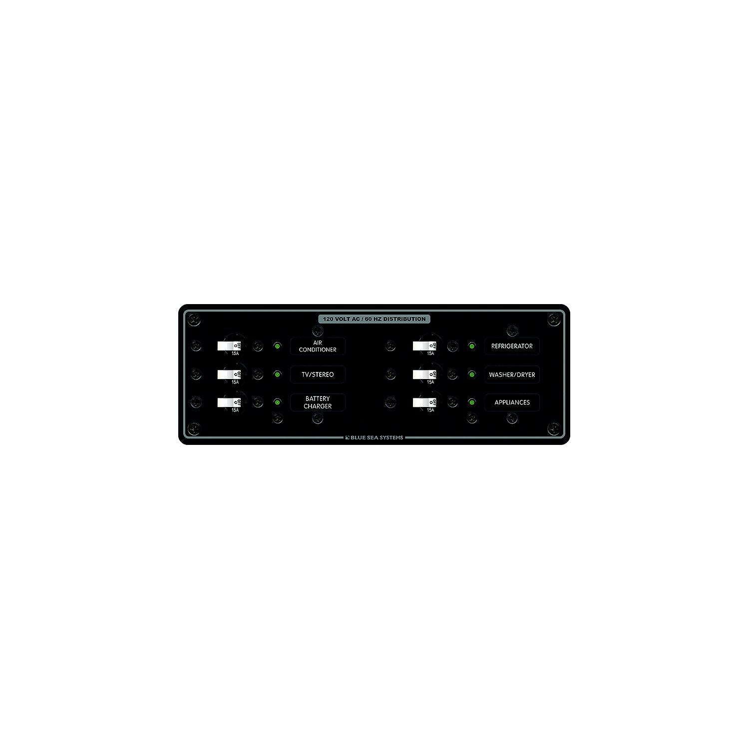 Blue Sea Systems 8097-BSS 8097 AC 6 Position Circuit Breaker Panel