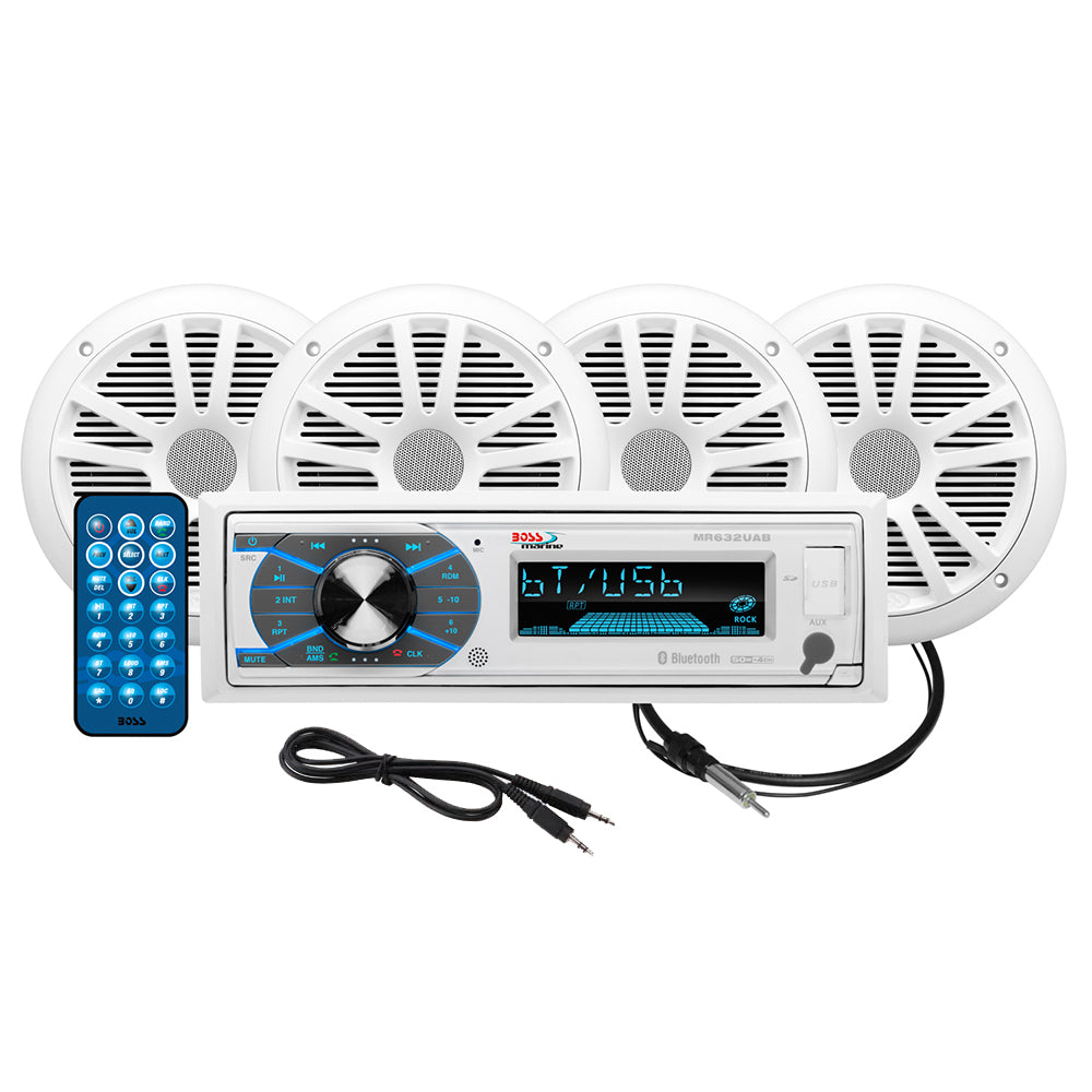 Boss Audio MCK632WB.64 Marine Stereo 2 Pairs of 6.5