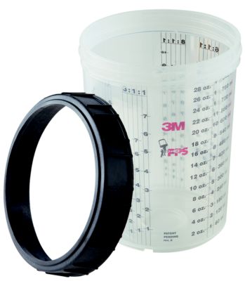 3M 16023 Paint Prep System Large Cup & Collar 1/Bx