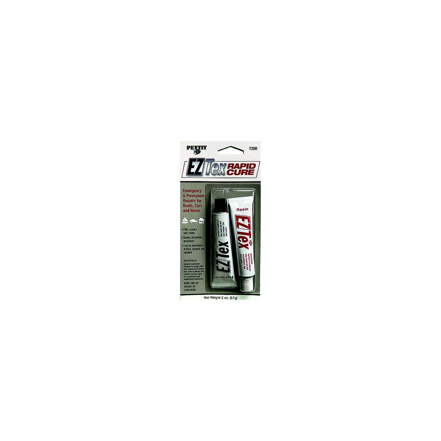 Pettit 41720026 7200 Ez-Tex Rapid Cure Epoxy Repair Compound, 2 oz. Kit