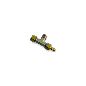 Dometic HF5520 Hydraulic Fitting Horizontal Bleeder Tees | Aluminum / Brass 3/8