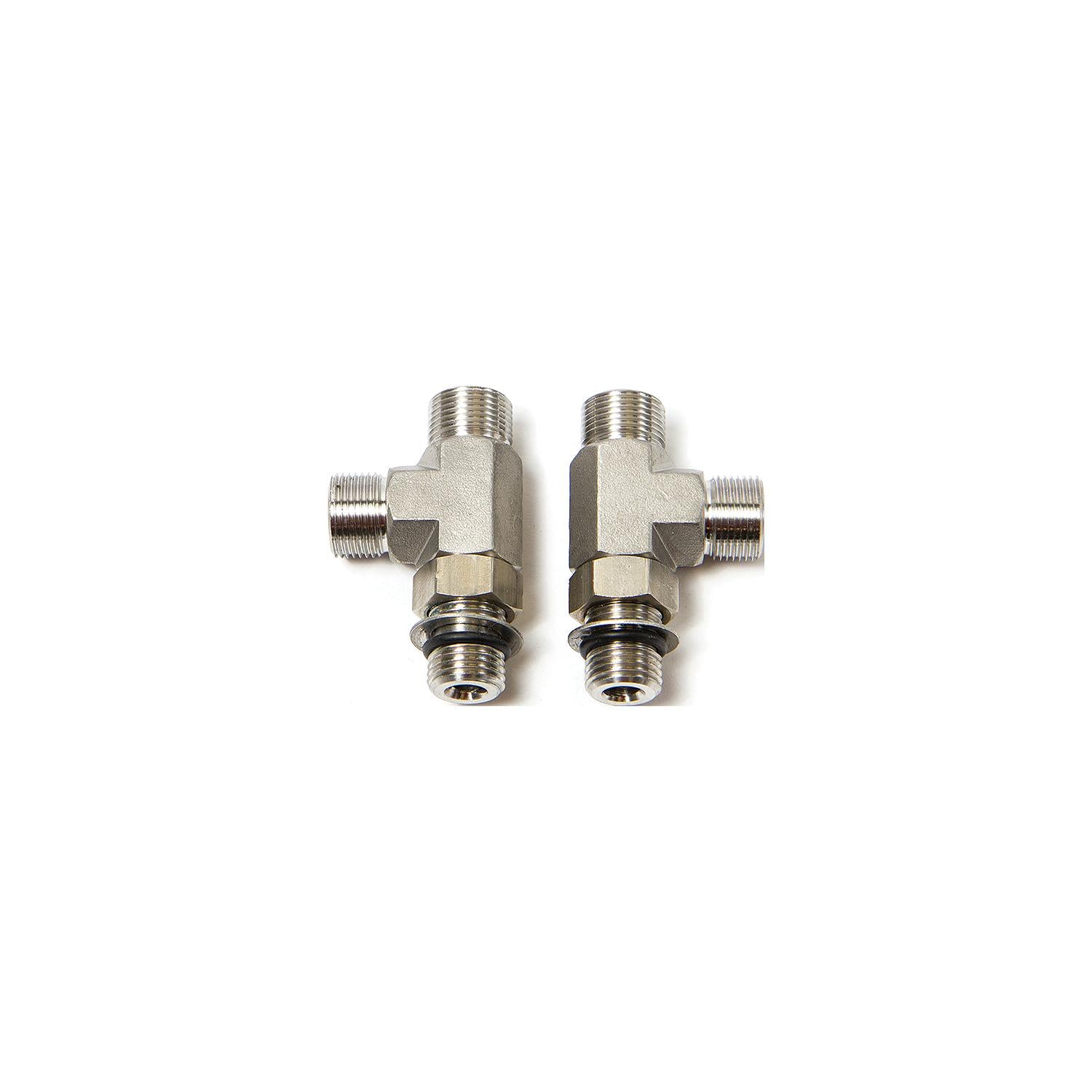Dometic HF6006 SeaStar Stainless Steel Vertical Tee Fitting for Steering Cylinders & Helm Pumps | 2 per Kit