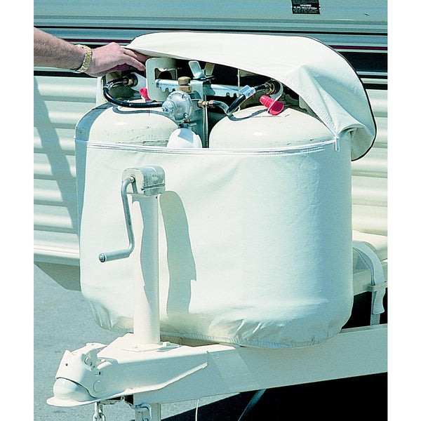 ADCO Products 2114 Double Propane Tank Cover, Polar White