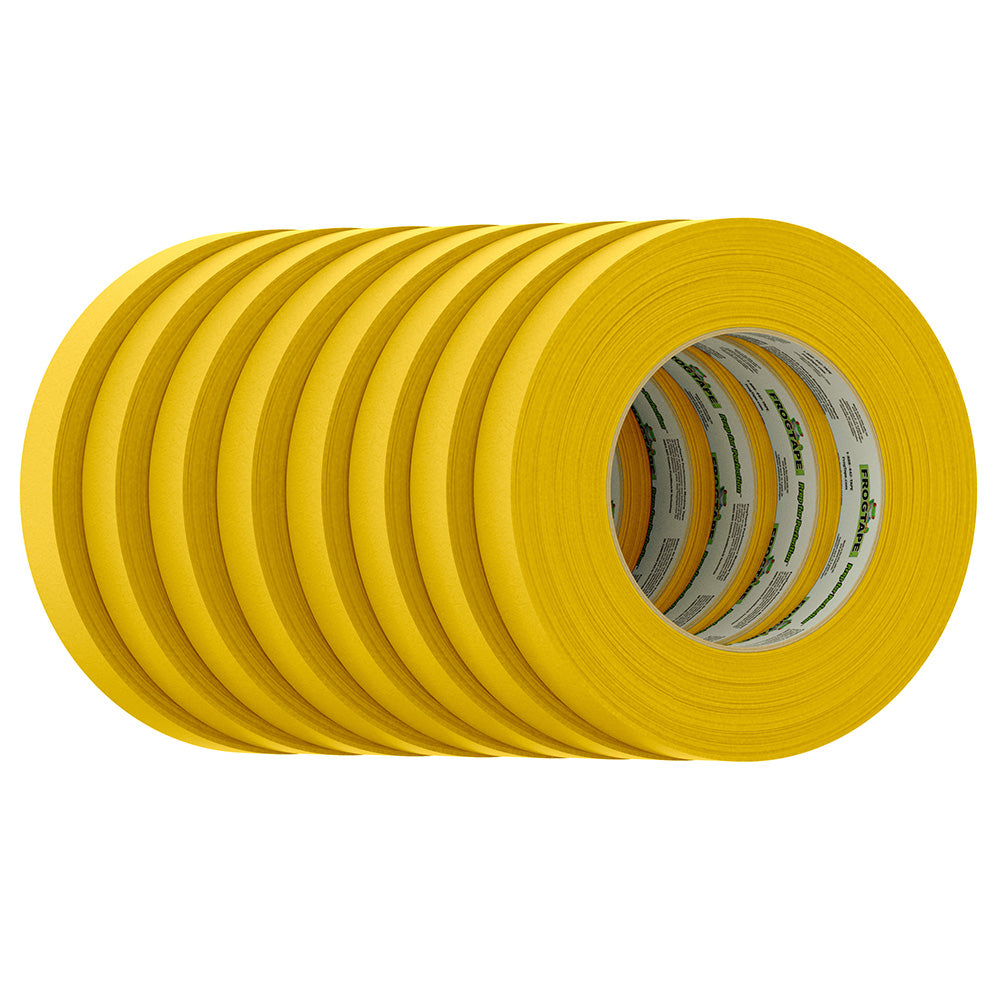 FrogTape CP 225 Medium-High Adhesion Masking Tape - 18MM x 55M x 8-Pack - Gold - Rated for 225F [105545]