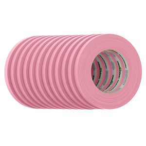 FrogTape CP 325 Medium-High Adhesion Masking Tape - 12MM x 55M x 12-Pack - Pink - Rated for 325F [105331]