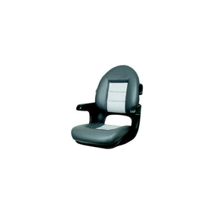 Tempress Products 57017 Elite Helm High Back Seat, Black Shell, Charcoal/Grey Cushions