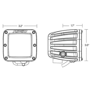 RIGID Industries D-Series LED SAE Fog Beam - Yellow/White - Pair [50482]