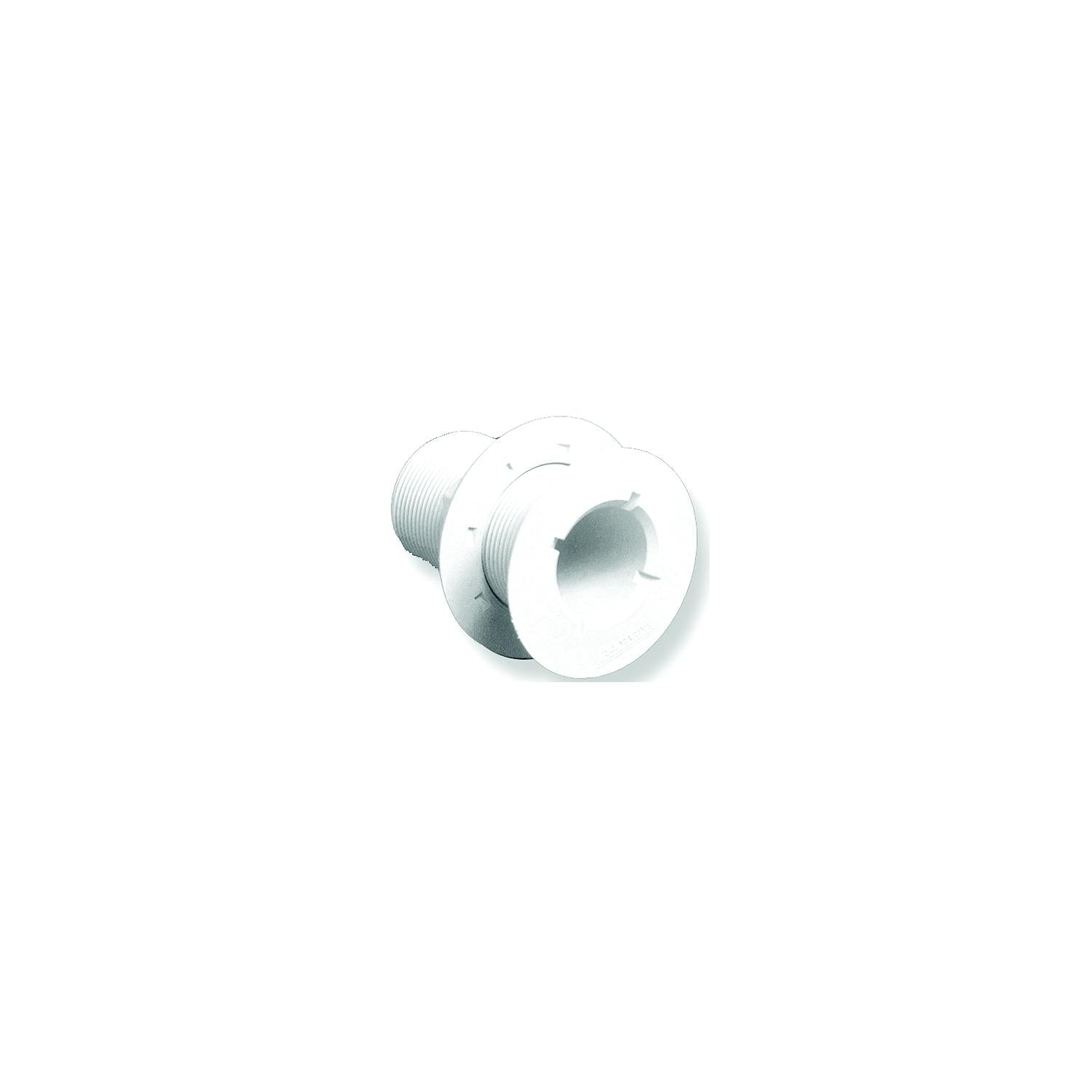 Forespar 906000 CF250 Marelon Full Threaded Flush Head Thru Hull w/Nut, White