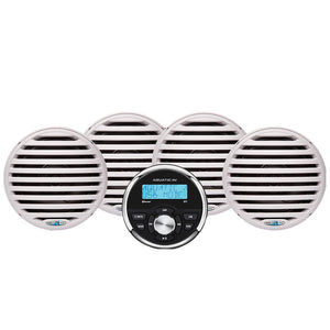 Aquatic AV Economy Gauge Stereo/Speakers Kit - White [EG200]