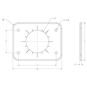 TACO Grand Slam 300 Universal Backing Plate f/GS-300  GS-390 - Pair [BP-0300BSY-1]