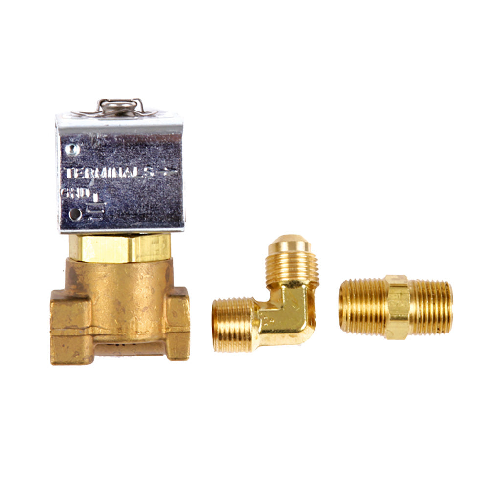 Trident Marine Low-Pressure Brass Solenoid Shut-Off Valve 1/4