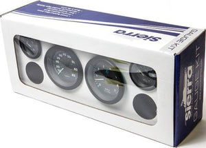 Sierra 68412P Eclipse Series Black Outboard 4 Set with Tachometer, Speedometer, Voltmeter & Fuel Gauges