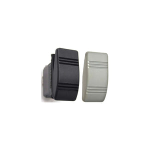 Sierra RK19690TP Contura III Non-Illuminated Weather Resistant Rocker Switch, Mom On/Off/Mom On, Black & Gray