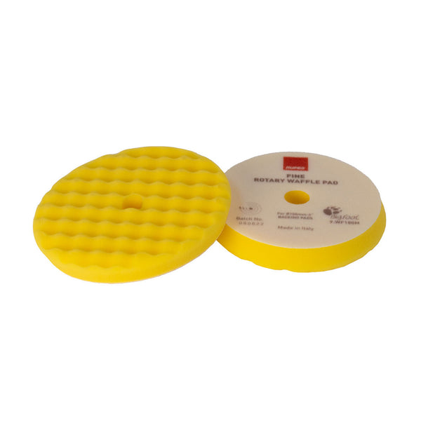 RUPES Velcro Waffle Fine Polishing Pad f/Rotary Polishers 180mm - Yellow [9.WF180M]