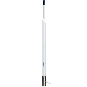 Scout 8' White VHF Antenna 6dB Stainless Steel Ferrule w/5M RG-58 Coax Includes PL-259 KS-42 [PF AN NVHF00007T]