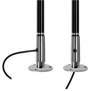 Scout 4' Black VHF Antenna 3dB Stainless Steel Ferule w/5M RG-58 Includes PL-259 [PF AN NVHF00045T]