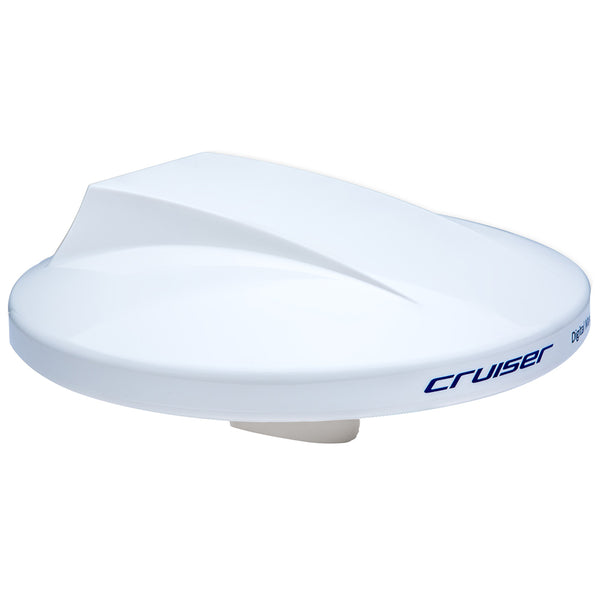 Scout Cruiser 10" White TV Antenna Omnidirectional w/20M, 75 ohms, Cable [PF AN NTV001]