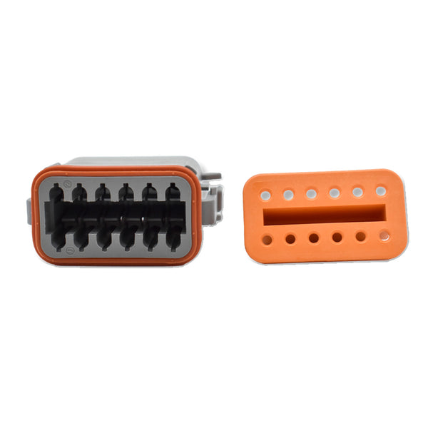 Bluewater 12 Position Female Deutsch Connector w/Wedge Lock [DT06-12S]