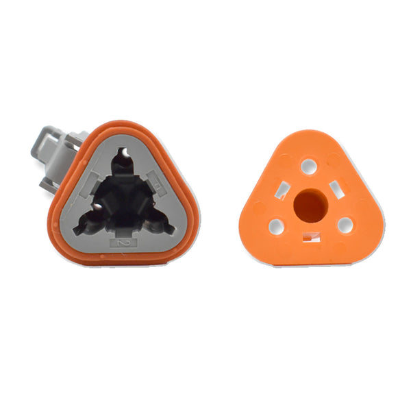Bluewater 3 Position Female Deutsch Connector w/Wedge Lock [DT06-3S]