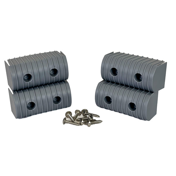 Caliber BunkWrap End Cap 2x4" Grey Accessory Kit w/Stainless Steel Hardware *4-Pack [23051]