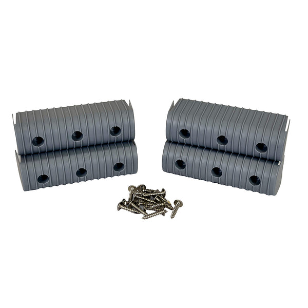 Caliber BunkWrap End Cap 2x6" Grey Accessory Kit w/Stainless Steel Hardware *4-Pack [23053]