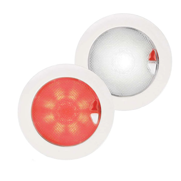 Hella Marine EuroLED150 Red/White Touch Switch - White Bezel [980630001]