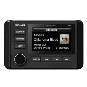 KICKER KMC4 Weather-Resistant Gauge-Style Media Center w/Bluetooth [51KMC4]