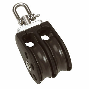 Barton Size 2 35mm Plain Bearing Pulley Block Double w/Swivel [N02230]