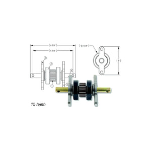 A P Products 014-281331 AP 014281331 2 X Gear Pack Without Roll Pins Assembly (15 Teeth)