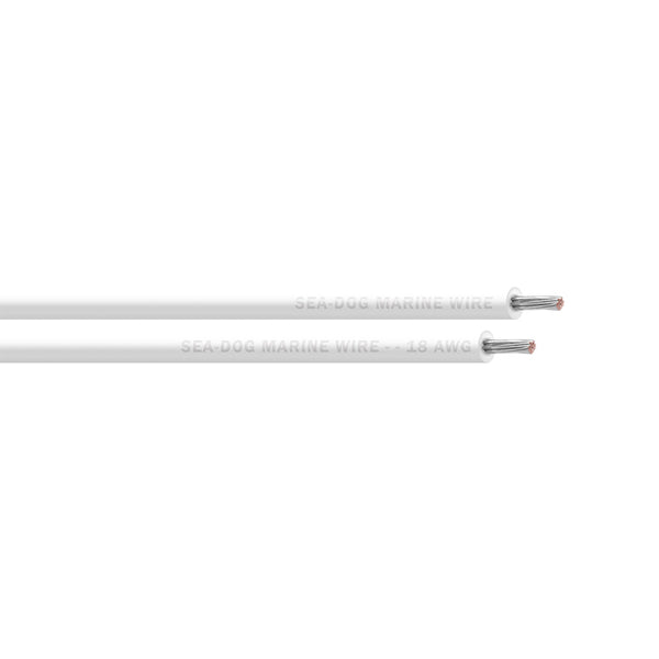 Sea-Dog 18 AWG White Primary Wire - 250' [8018054]