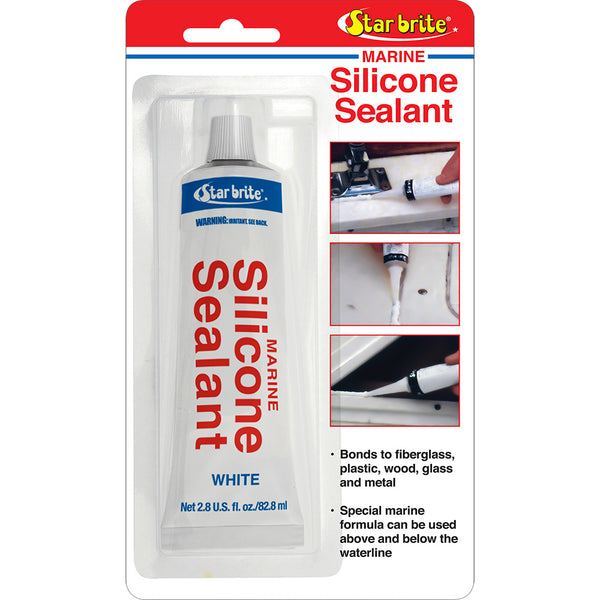 Star brite Marine Silicone Sealant - White - 2.8 oz [82101]