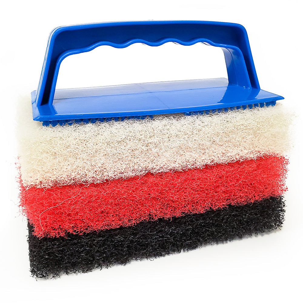 Star brite Large Multi-Texture Scrub Pad Kit w/Interchangeable Handle [42023]