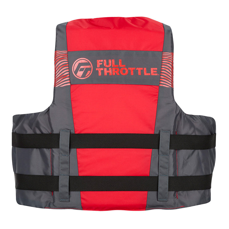 Full Throttle Adult Nylon Life Jacket - 4X/7X - Red/Black [112200-100-110-26]